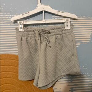 Quilted Light Green  Women's Shorts